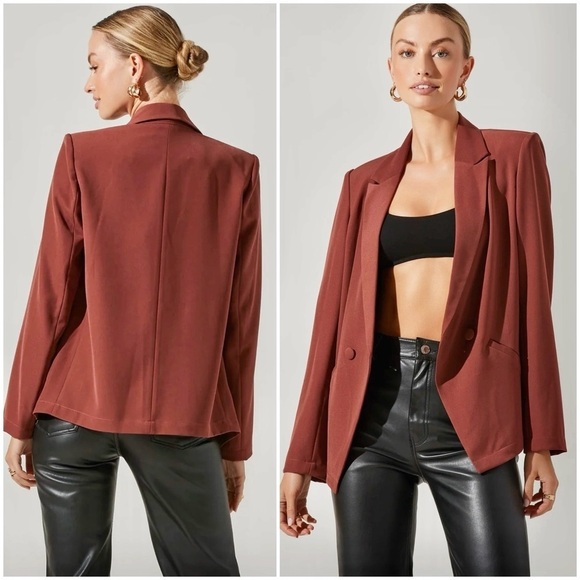 Astr Jackets & Blazers - Astr The label Garnet Women’s One Button Notch Collar Blazer Sz S